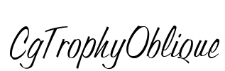 CgTrophyOblique Font Image