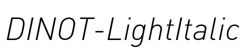 DINOT-LightItalic Font Image