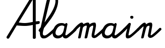 Alamain Font Image