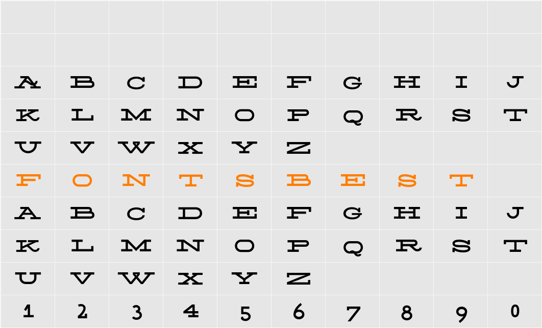 Silverfake Character Map