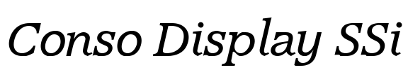 Conso Display SSi Font Image