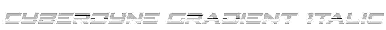 Cyberdyne Gradient Italic Font Image