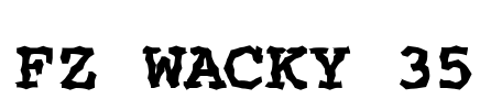 FZ WACKY 35 Font Image