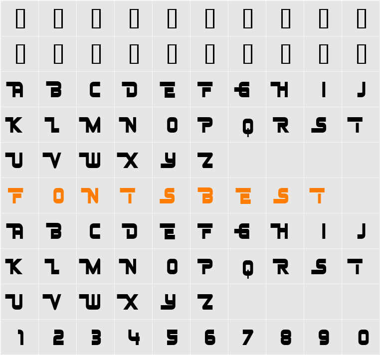 JI-Ironer Character Map