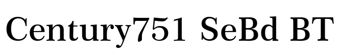 Century751 SeBd BT Font Image