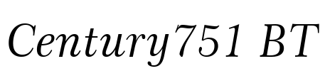 Century751 BT Font Image