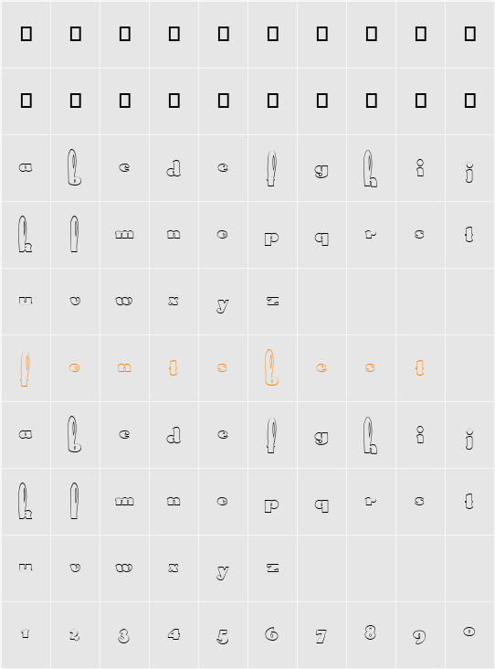 FZ UNIQUE 41 HOLLOW Character Map