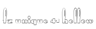 FZ UNIQUE 41 HOLLOW Font Image