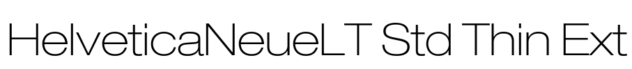 HelveticaNeueLT Std Thin Ext Font Image