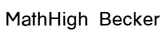 MathHigh Becker Font Image