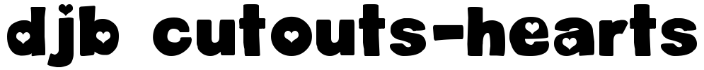 DJB Cutouts-Hearts Font Image