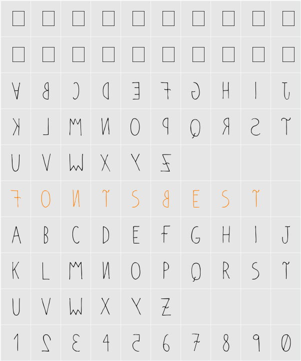 Anomalias Character Map