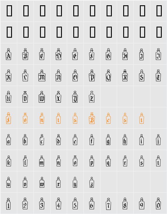 MedicineShelf Character Map