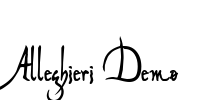 Alleghieri Demo Font Image