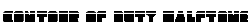 Contour of Duty Halftone Font Image