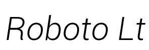 Roboto Lt Font Image