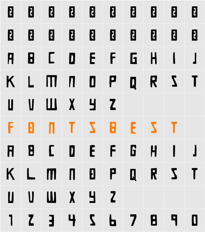 DK Die Bruecke Character Map