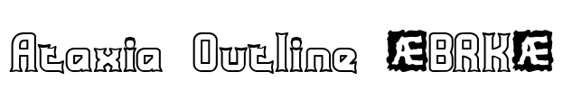 Ataxia Outline (BRK) Font Image