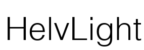 HelvLight Font Image