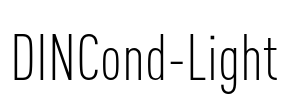 DINCond-Light Font Image