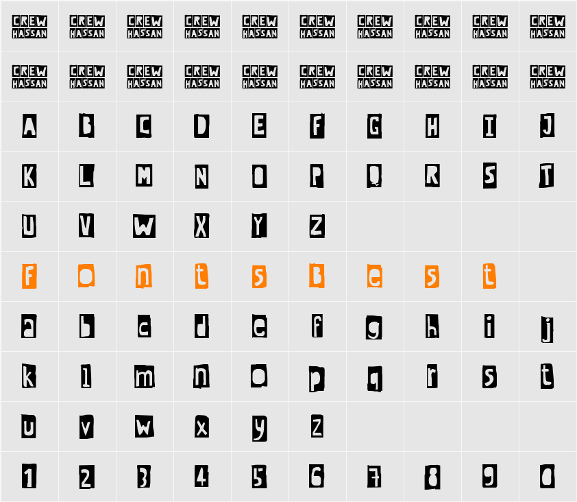 CrewHassan Character Map