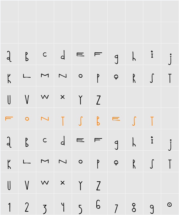 Cabra Character Map