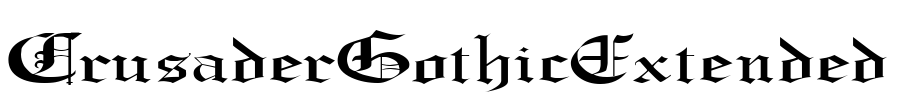 CrusaderGothicExtended Font Image