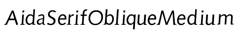 AidaSerifObliqueMedium Font Image