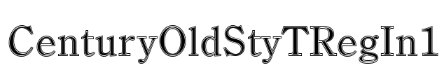 CenturyOldStyTRegIn1 Font Image