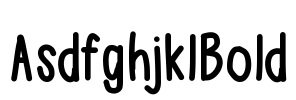 AsdfghjklBold Font Image