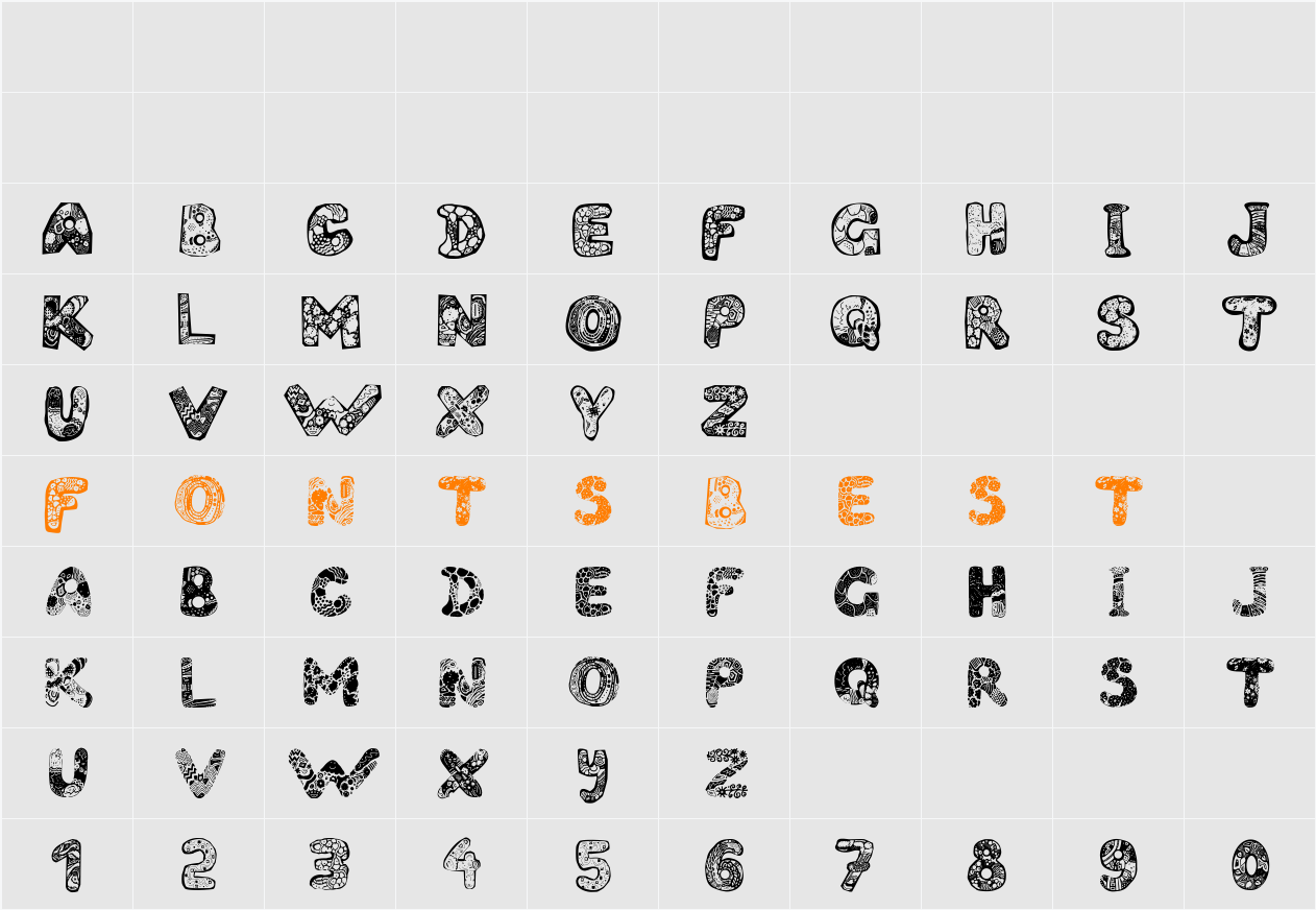 FilledABC Character Map