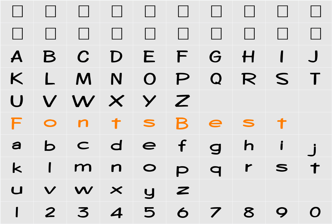 AlexOne83 Character Map