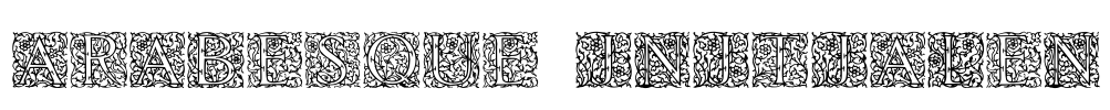 Arabesque Initialen Font Image