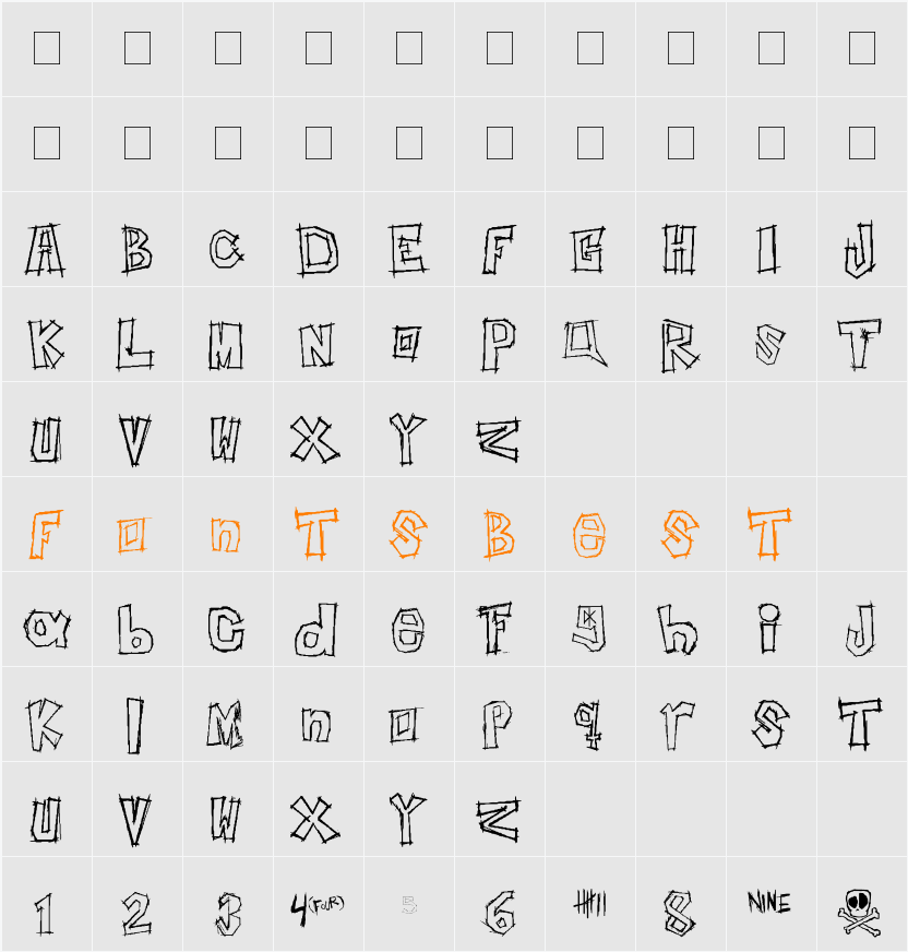 Insert your name here Character Map