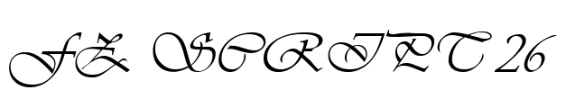 FZ SCRIPT 26 Font Image