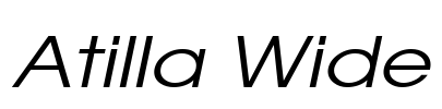 Atilla Wide Font Image