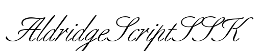 AldridgeScriptSSK Font Image