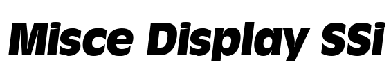 Misce Display SSi Font Image