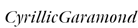 CyrillicGaramond Font Image