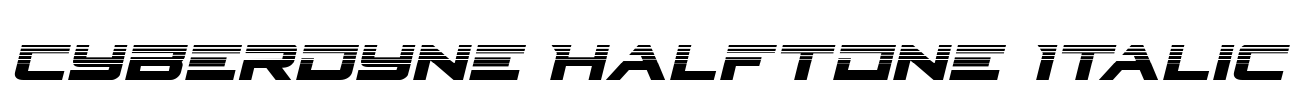 Cyberdyne Halftone Italic