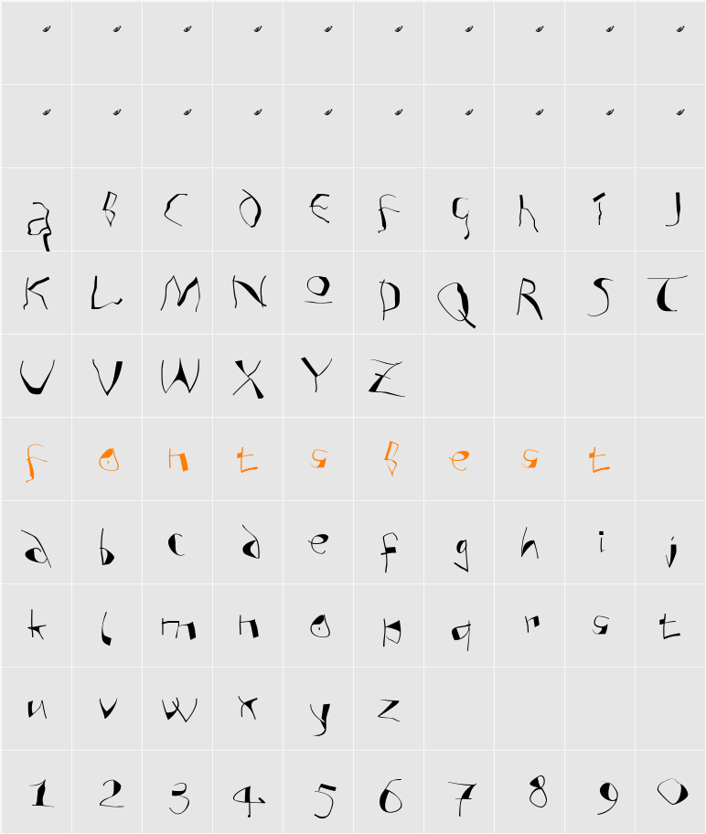 AnAlphaBetIsmXtreme Character Map