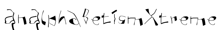 AnAlphaBetIsmXtreme Font Image