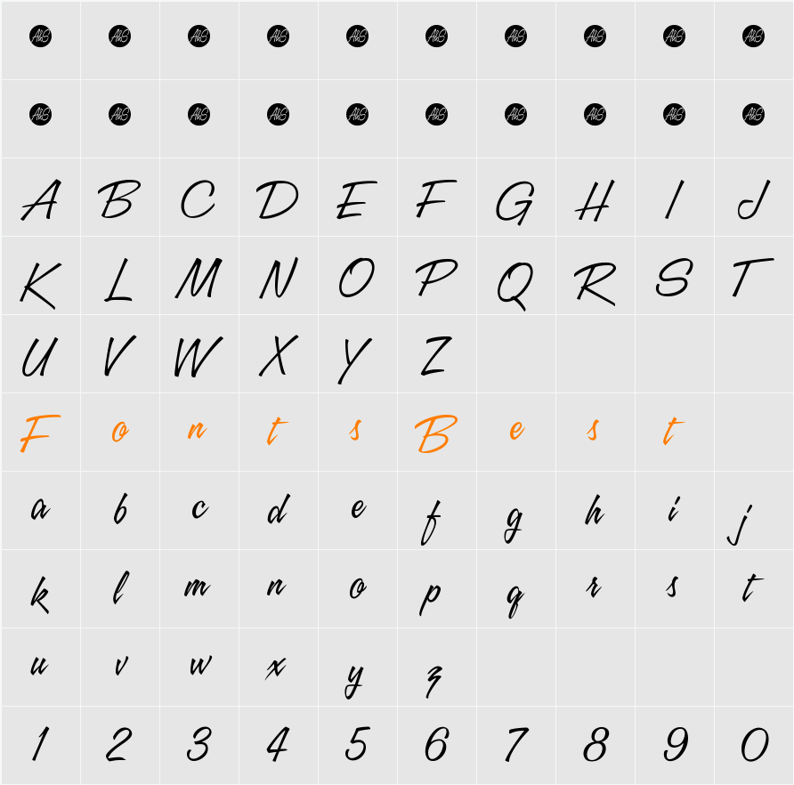 A&S Speedway Character Map