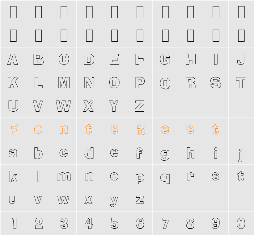 AlexisBeckerOutline Character Map