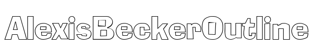 AlexisBeckerOutline Font Image