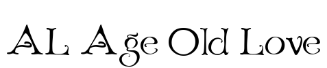 AL Age Old Love Font Image