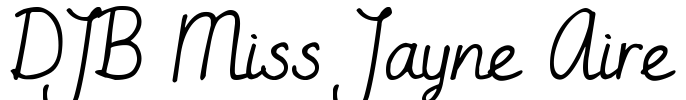 DJB Miss Jayne Aire Font Image