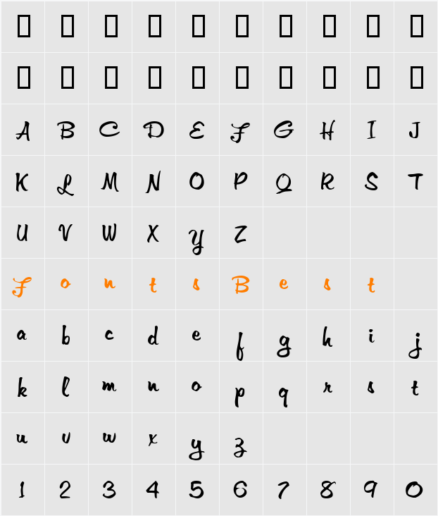 Memo-Extended Character Map