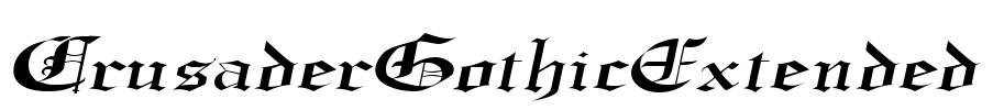 CrusaderGothicExtended Font Image