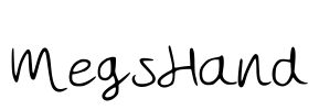 MegsHand Font Image